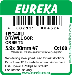 1BG40 - Drywall Screw T3 -1BG40_label_T